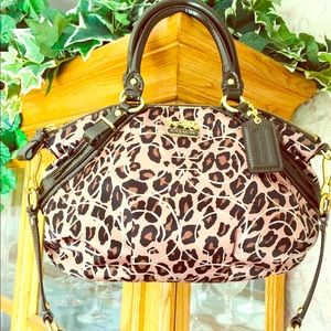 Coach Bags - Authen Coach Madison Ocelot Op Art Sophia Brown Coach Bags - Authen Coach Madison Ocelot Op Art Sophia Brown